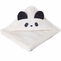 Liewood - Augusta børnehåndklæde med hætte - Panda Creme de la Creme